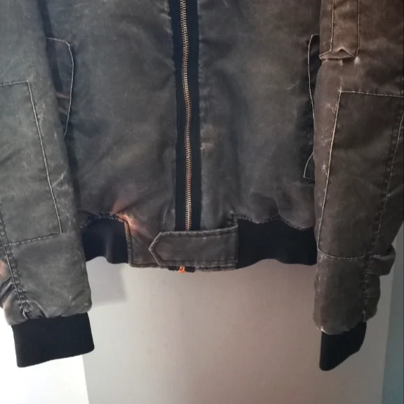 Eleven Paris stonewash Grey Bis Bomber Jacket sz L, Retro, urban - Picture 7 of 7